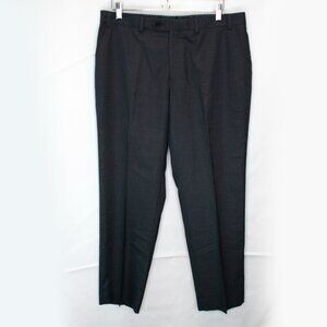 Michael Kors Dress Pants Mens 34 Gray Trouser Work Flat Front Career Office E06X